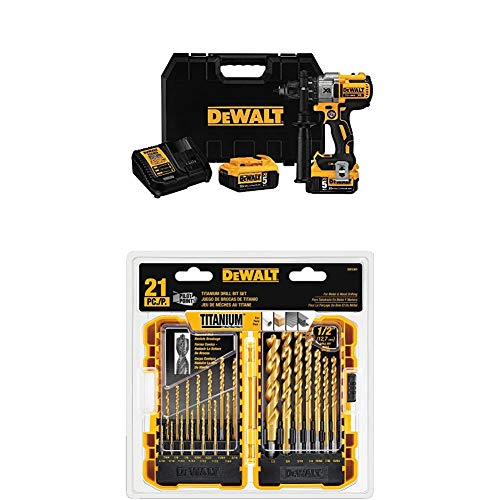 DEWALT Kit de taladro/atornillador de 3 velocidades sin...