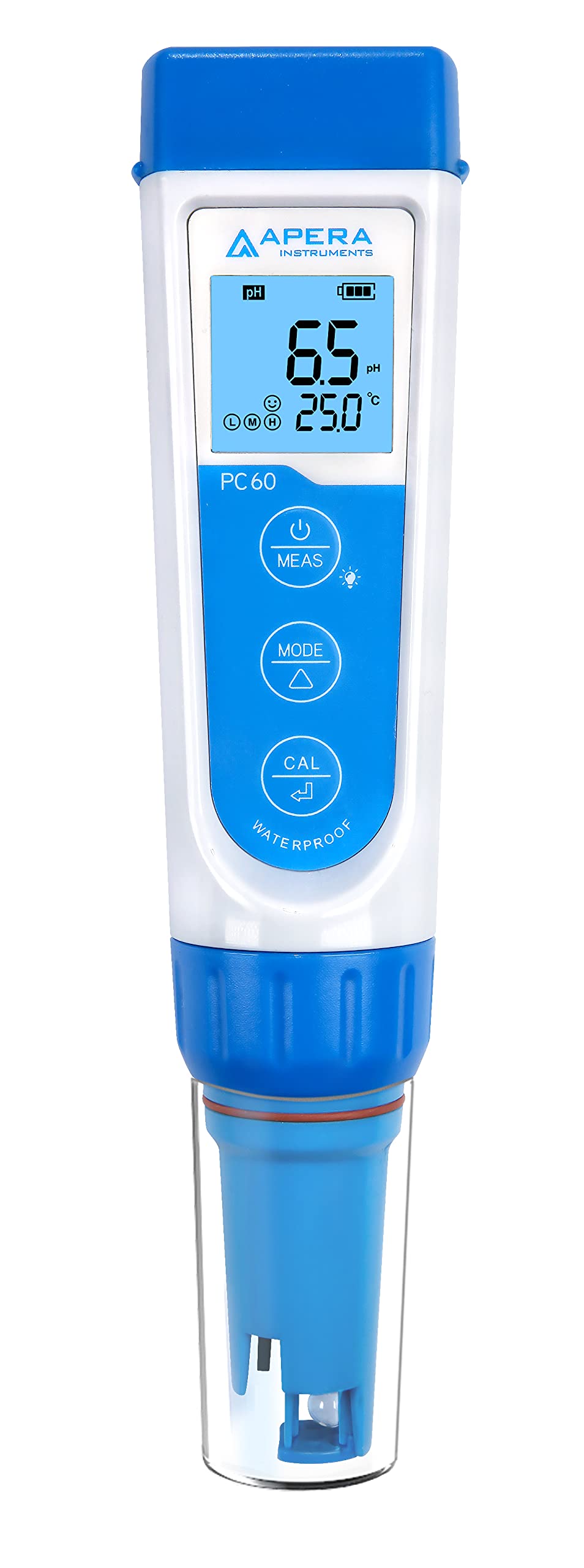 Apera Instruments AI316 Serie Premium PC60 5 en 1 a prueba de agua pH/EC (Conductividad) /TDS (ppm) /Salinidad (ppt) /Temp. Kit de probador de bolsillo multiparámetro