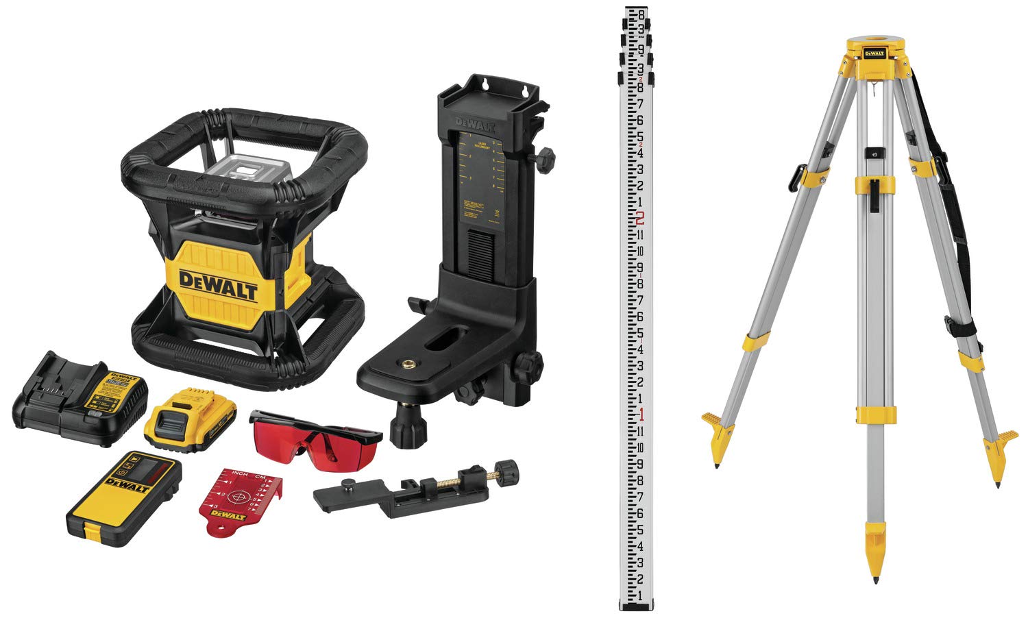 DEWALT DW079LRK 20V RED ROTARY LASER FULL KIT