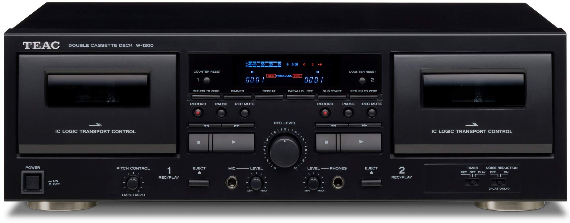 Teac Reproductor de casete doble W-1200 con grab...