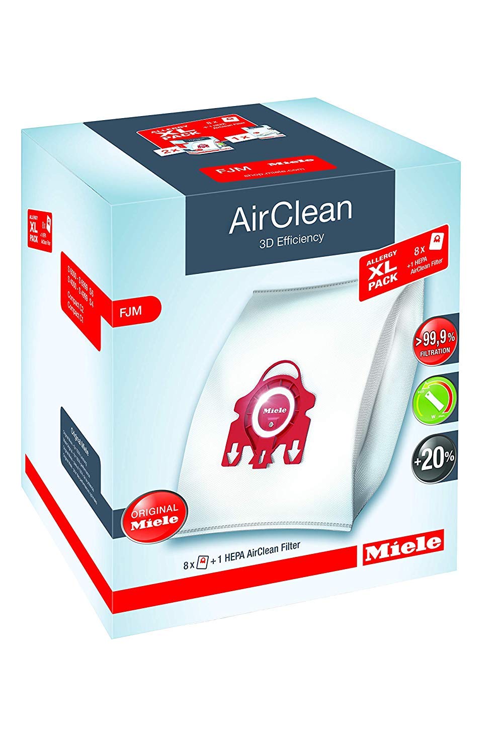 Miele Pack XL Performance Bolsas Aspirador AirClean 3D ...