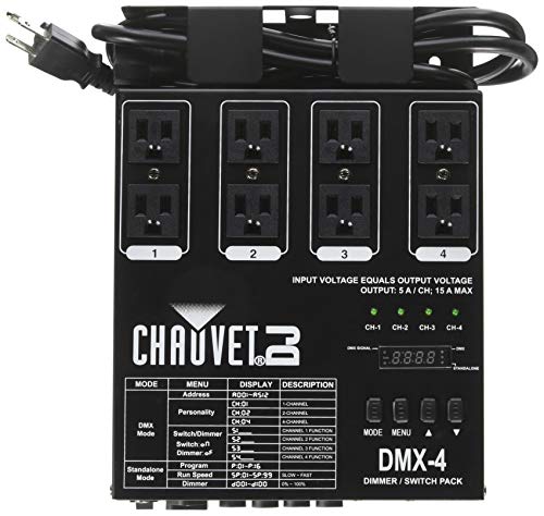 CHAUVET DJ Paquete de relé/atenuador de iluminación LED...