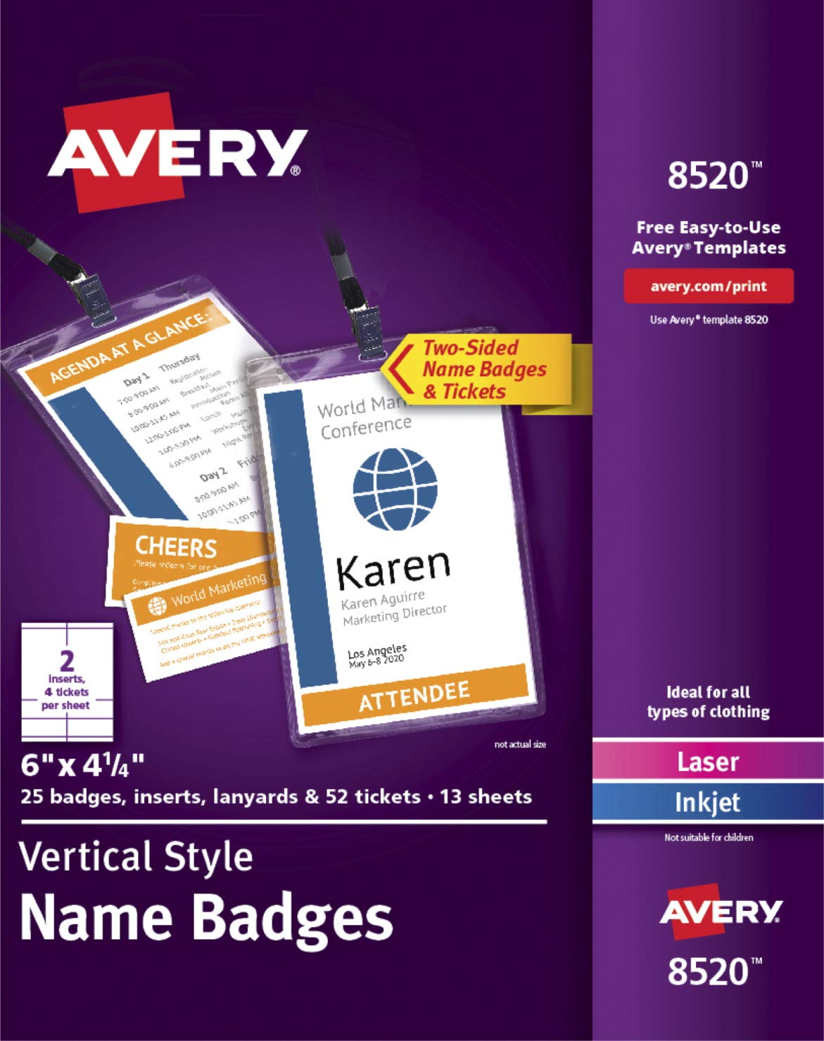 Avery Tarjetas de identificación personalizables