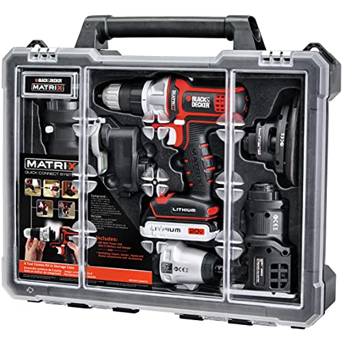 BLACK+DECKER Kit combinado de taladro inalámbrico con estuche