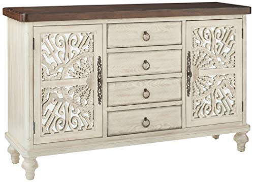 Acme Furniture Mesa consola blanca antigua Vermo...