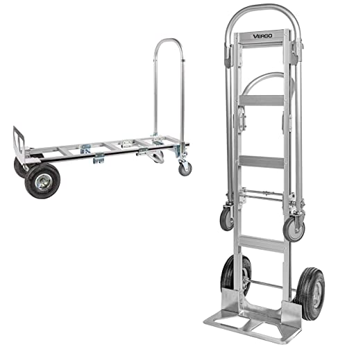 Vergo Carretilla de mano convertible Dolly Cart de aluminio de múltiples posiciones