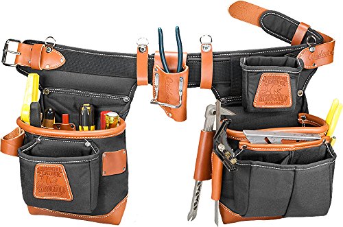 Occidental Leather 9850LH Juego de bolsa de herramientas Fat Lip (TM) Adjust-to-Fit (TM) - Negro - Izquierda