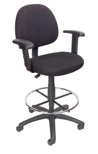 Boss Office Products Silla de dibujo sin brazos Ergonom...