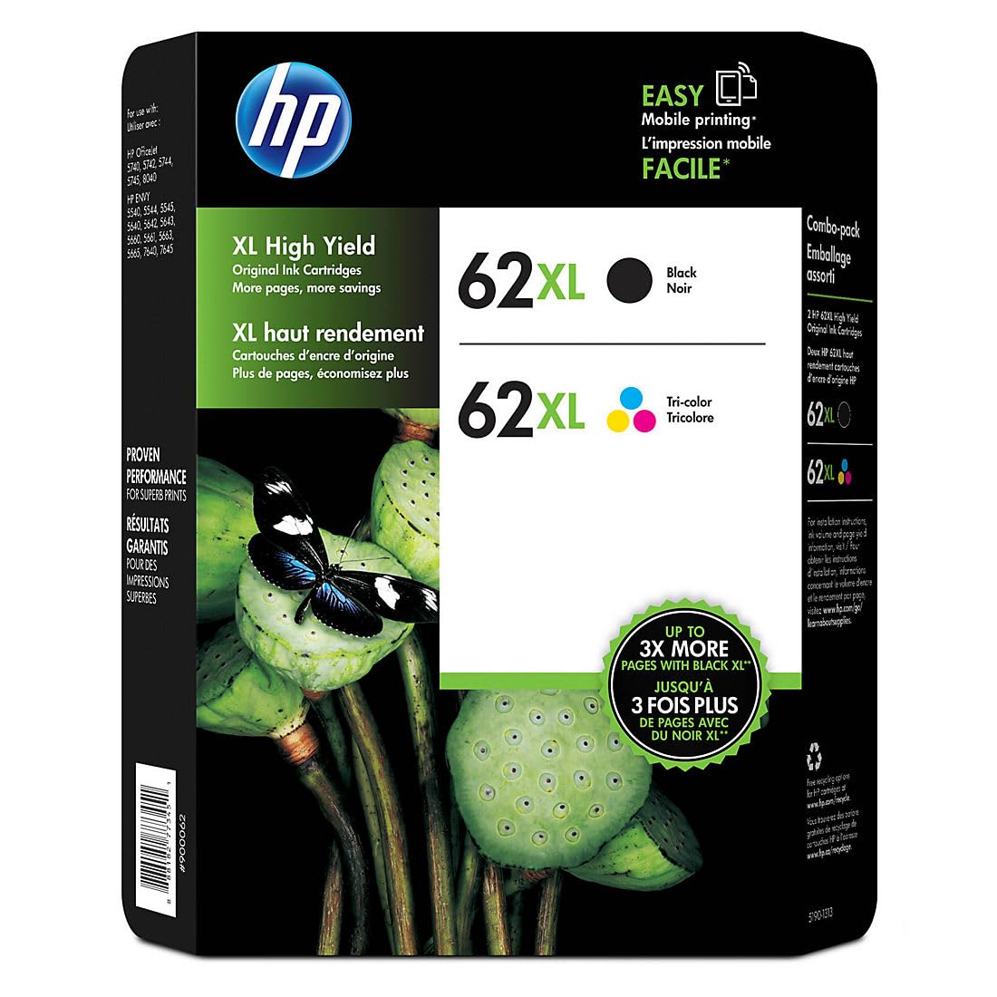 HP Cartuchos de impresión Jetdirect originales 62Xl de ...