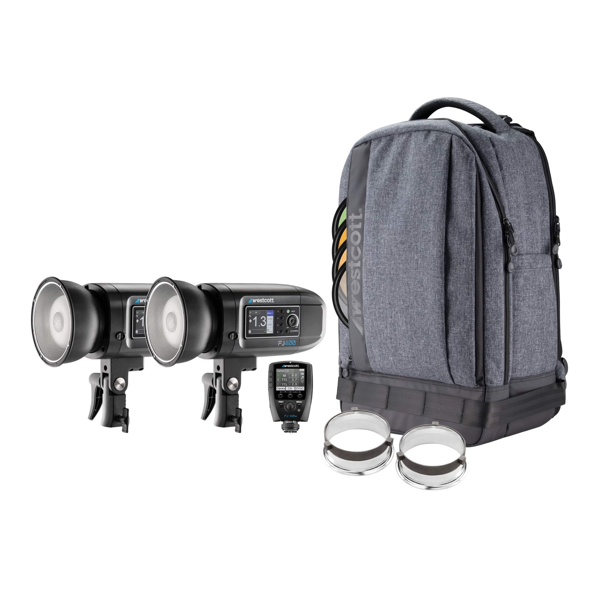 Westcott FJ400 400Ws Strobe 2-Light Backpack Kit with F...