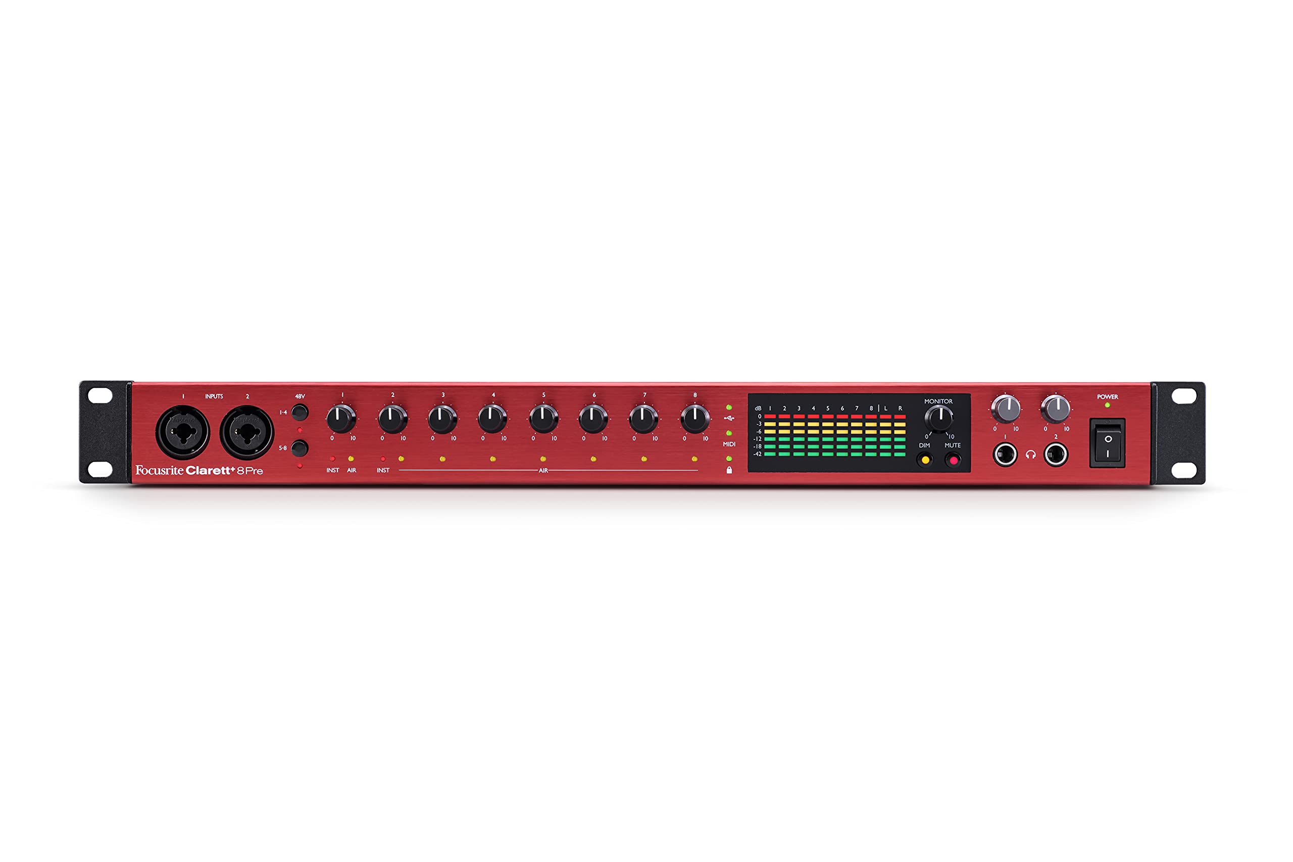 Focusrite Interfaz de audio USB Clarett+ 8Pre de 18 ent...