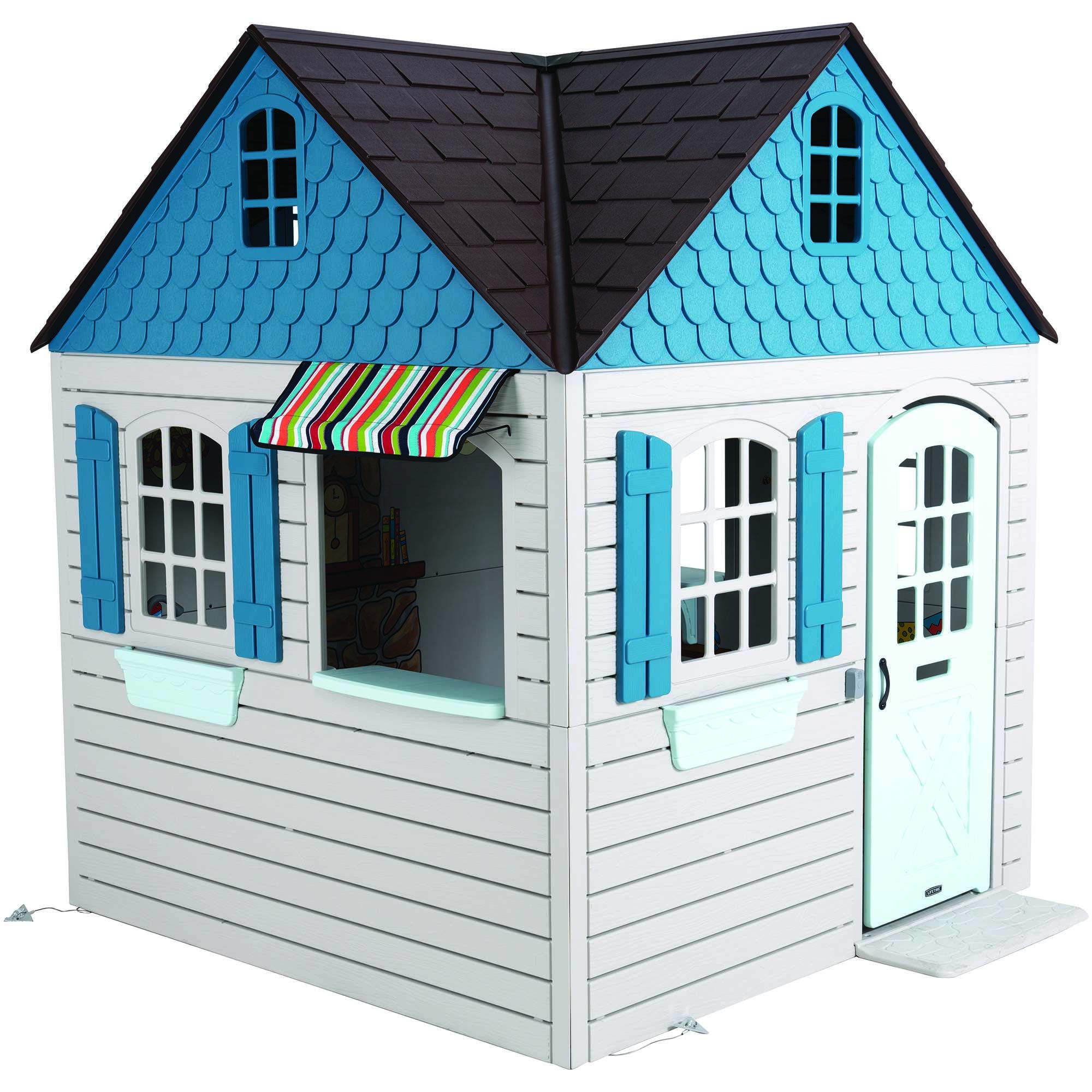 Lifetime Heavy Duty Plastic Outdoor Playhouse, 6ft x 6f...