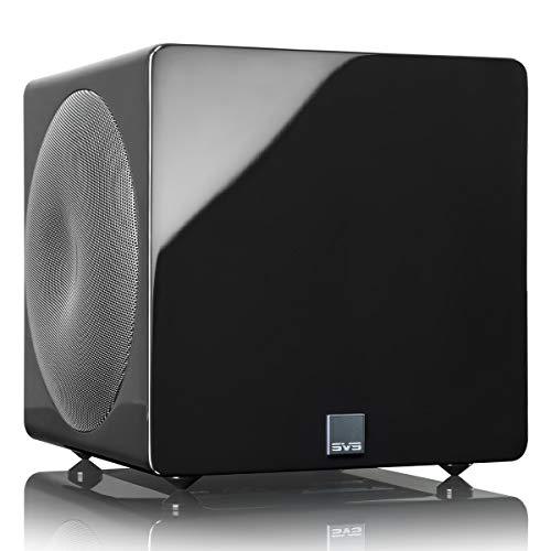 SVS Subwoofer micro 3000 con controladores dobles de 8 pulgadas totalmente activos (negro brillante de piano)