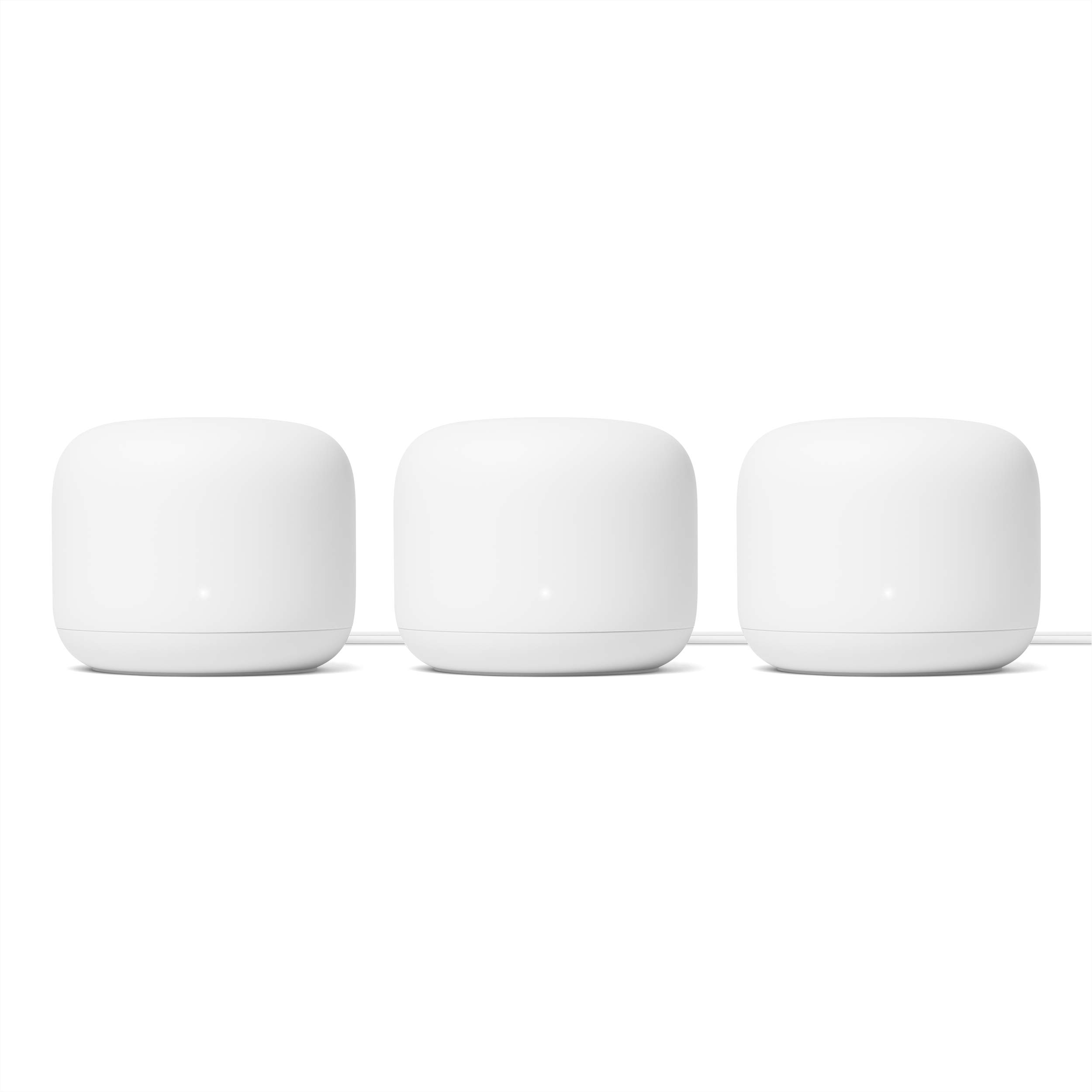 Google Nest Wifi - AC2200 - Sistema WiFi de malla - Enrutador Wifi - Cobertura de 6600 pies cuadrados - Paquete de 3