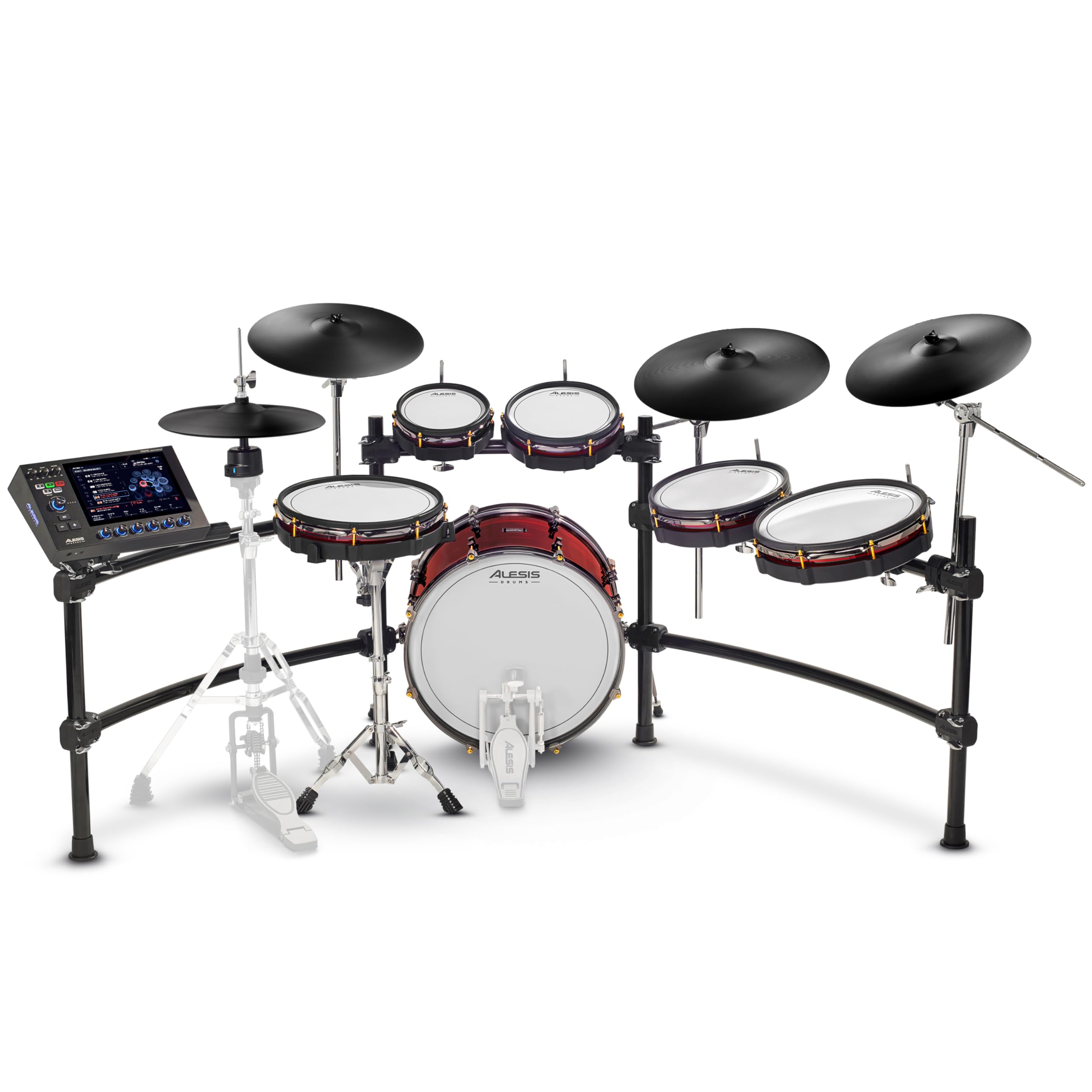 Alesis Strata Prime Electric Drum Set with Touch Screen, Triple Zone ARC Cymbals, Active Magnetic Hi Hat Controller, Dual-Zone Mesh Heads, 20