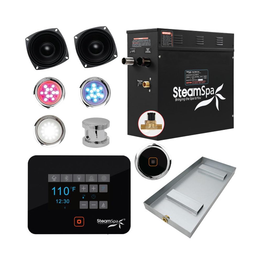 SteamSpa Steam Shower Generator Kit System | Polished C...