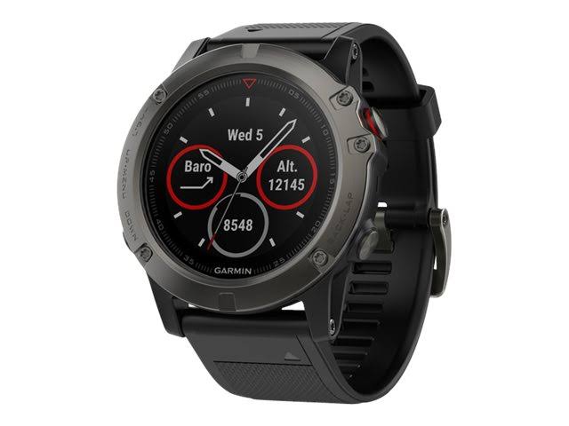 Garmin Fenix ​​5X Sapphire - Gris pizarra con banda negra