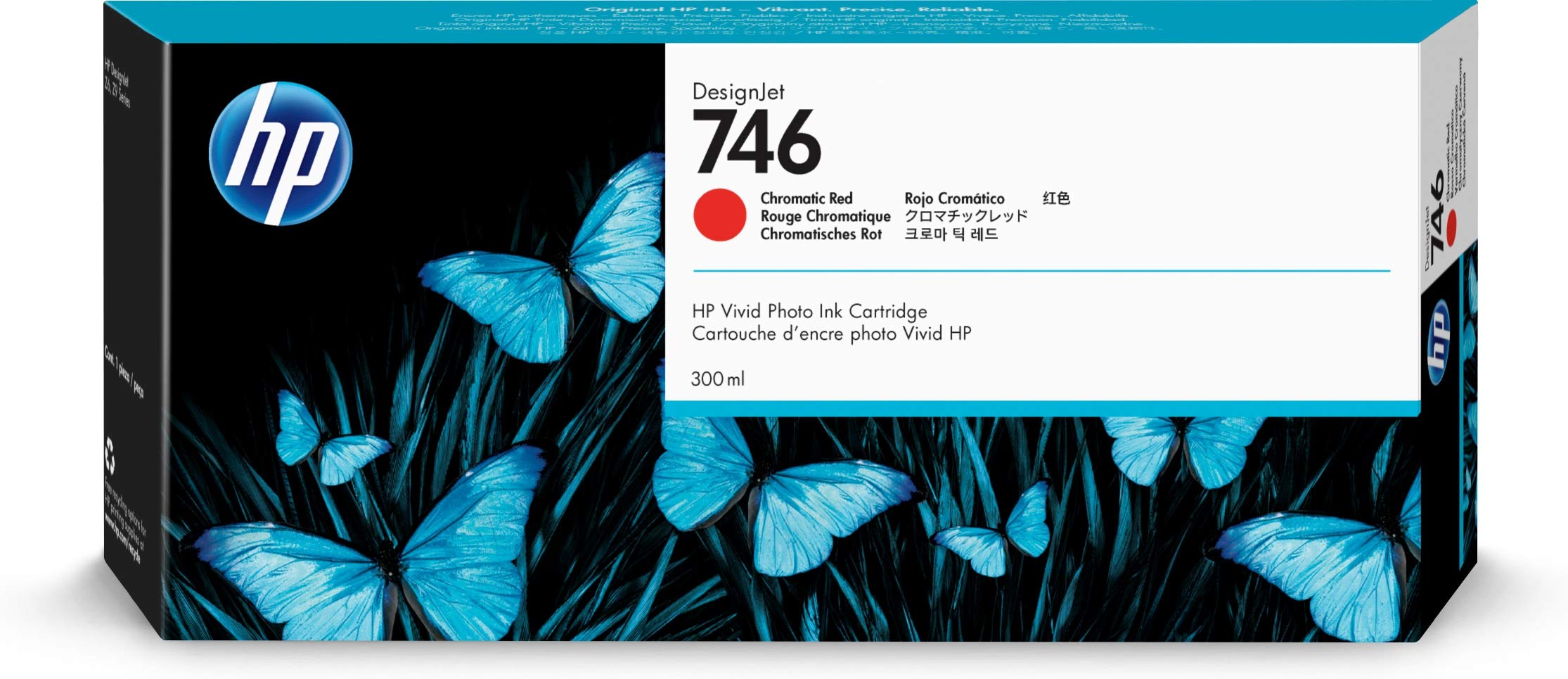 HP Cartucho de tinta original 746 Chromatic Red de 300 ...