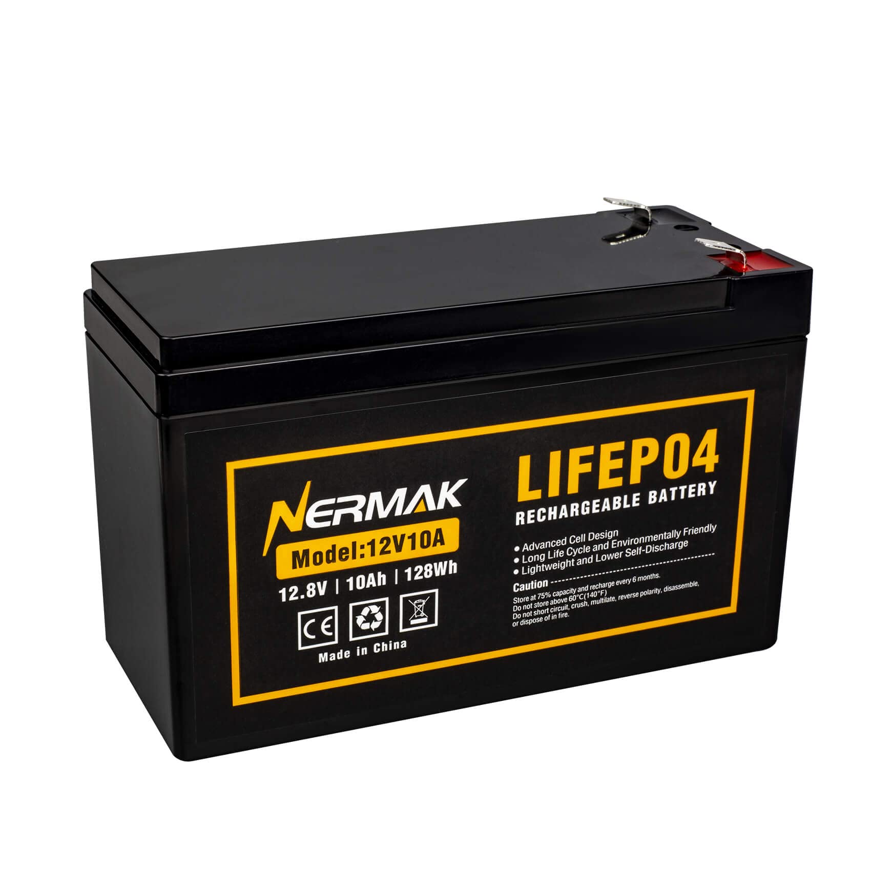 NERMAK Batería de iones de litio Lifepo4 de 12 V