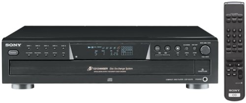 Sony CDP-CE375 Cambiador de CD estilo carrusel de 5 discos (descontinuado por el fabricante) - Negro