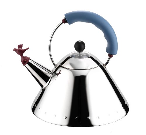 Alessi Hervidor Michael Graves con pequeño silbato en f...