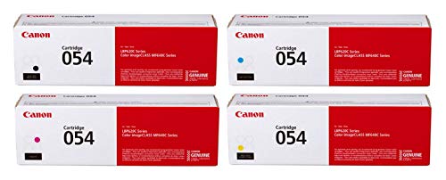 Canon Juego completo de cartuchos de tóner de 4 colores originales 054 (CRG-054)