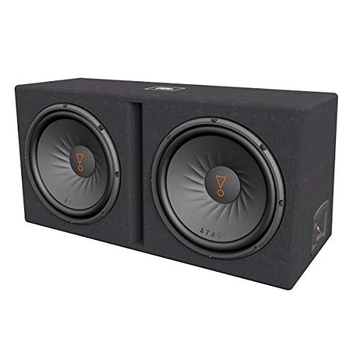 JBL Caja doble con puerto de audio para automóvil de 12...