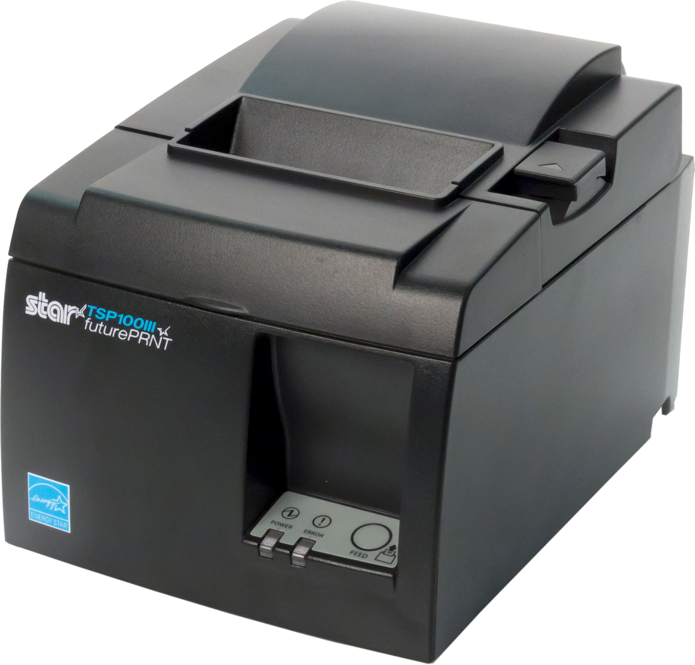 Star Micronics TSP143IIILAN Impresora térmica de recibos Ethernet (LAN) con cortador automático y fuente de alimentación interna - Gris